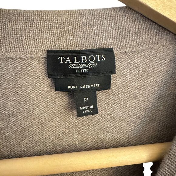 Talbots Petites Beige Oatmeal 100% Cashmere 3/4 Sleeve Sweater – Petite (P) - Picture 6 of 6